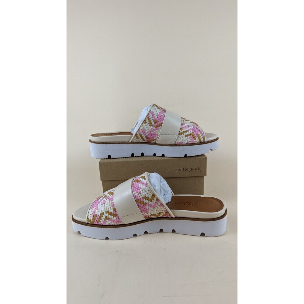 Gentle Souls Lavern Strap Slides Platform Sandals Womens 9 M Pink Shoes $189 NWB